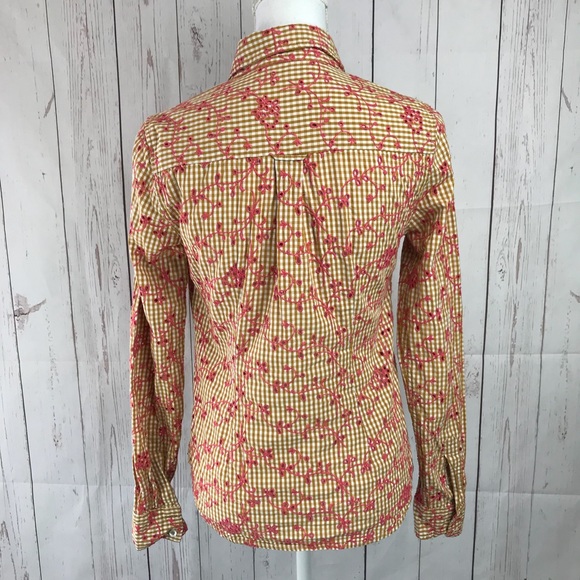 🛍 Anthropologie Odille Button Down Shirt Size 6 - Picture 3 of 6